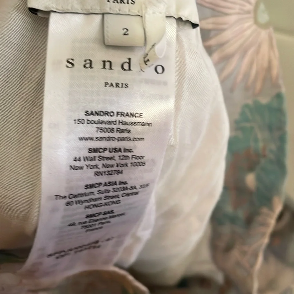Sandro Cream and blue A-Line Maxi Skirt Resort Wear - Picture 4 of 14